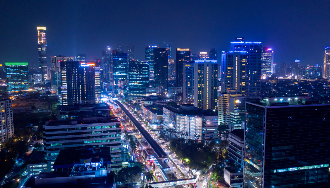 Jakarta skyline at night